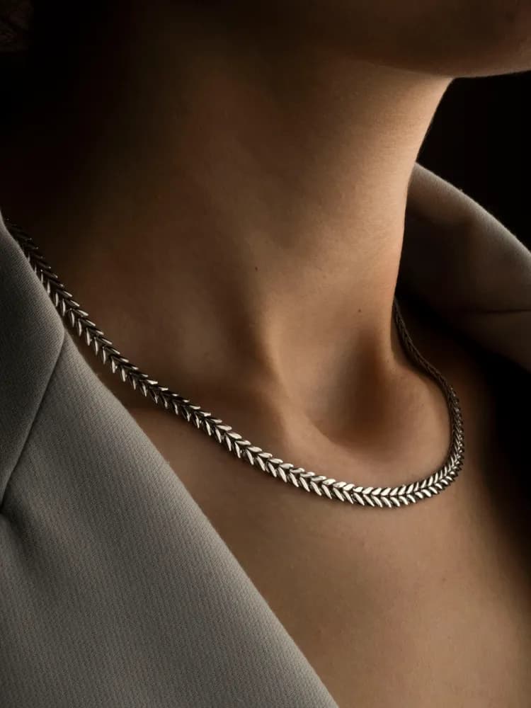 Цепь женская серебряная - 1