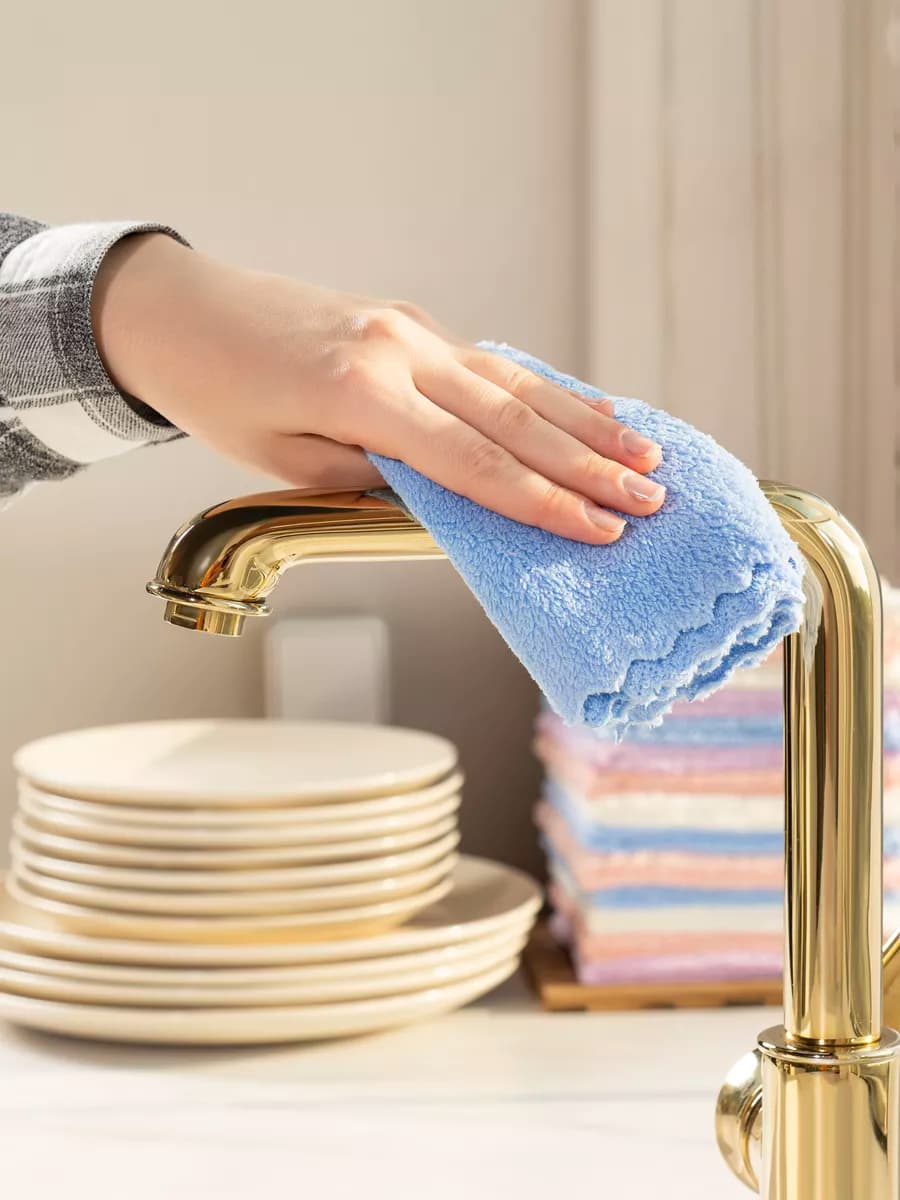 Салфетки для уборки из микрофибры 30 штук 30х30 см - 1