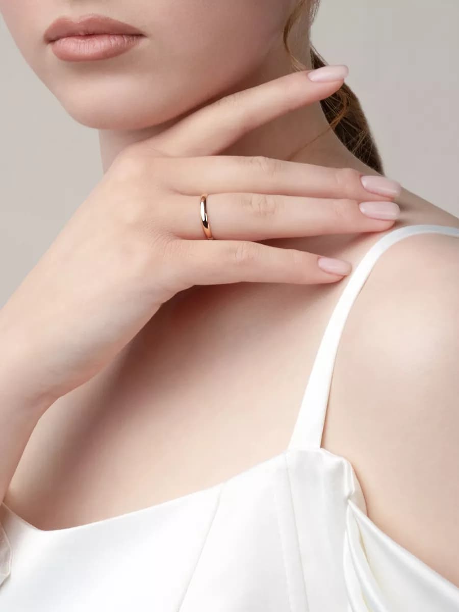 Кольцо обручальное золотое - 4