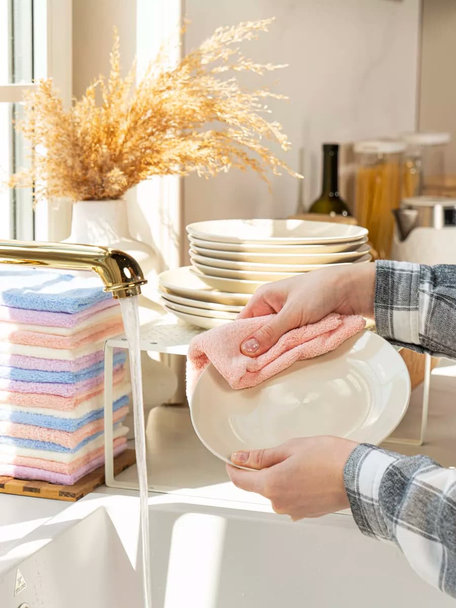 Салфетки для уборки из микрофибры 30 штук 30х30 см - 2