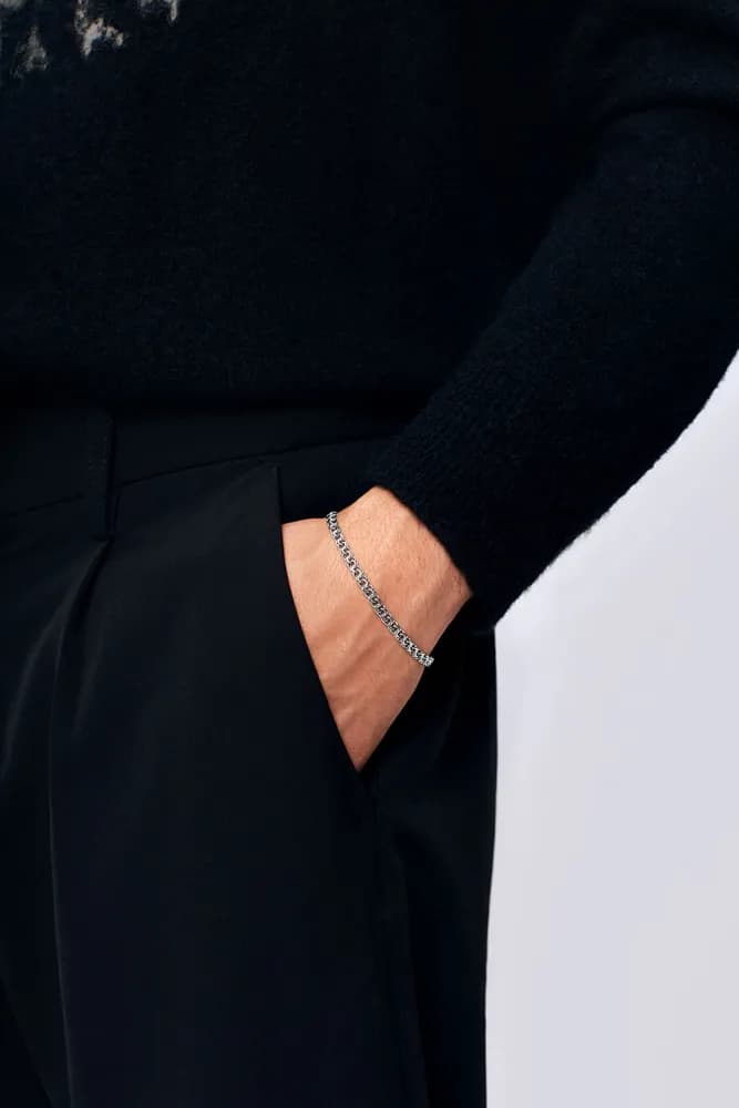 Мужской серебряный браслет - 4