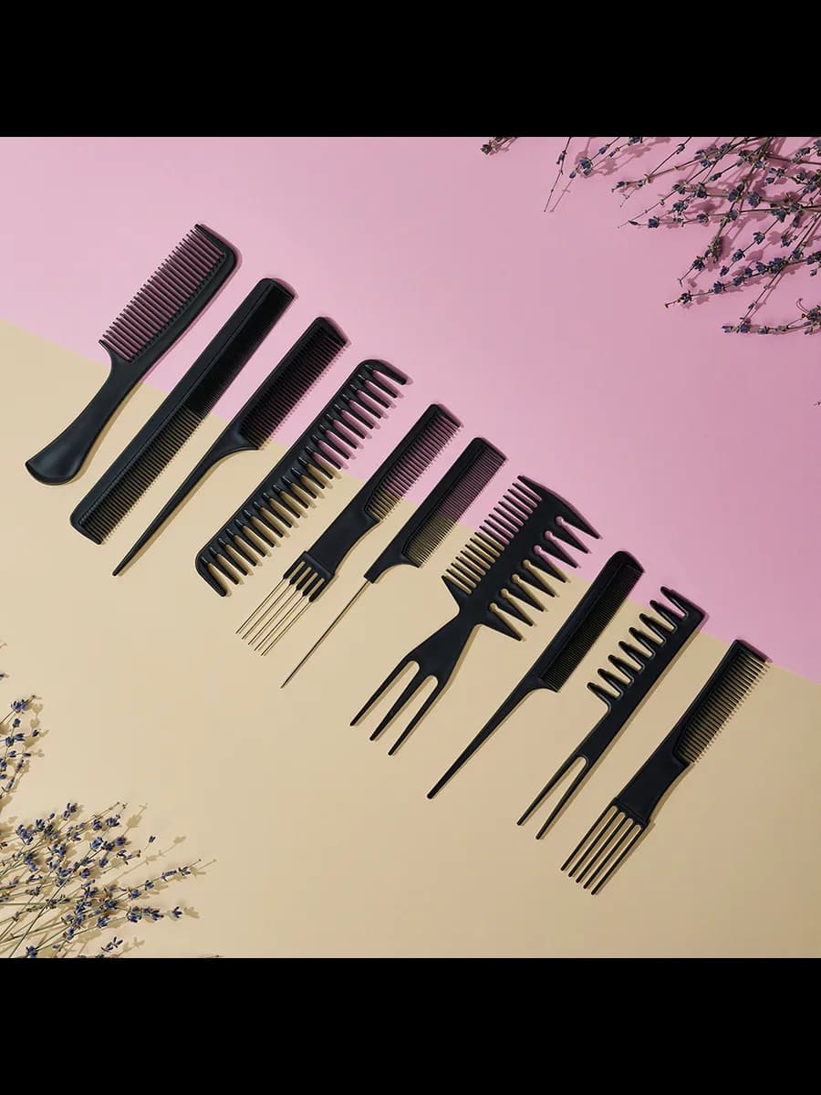 Набор для укладки волос из 12 предметов с расческой для кудрявых волос - 3