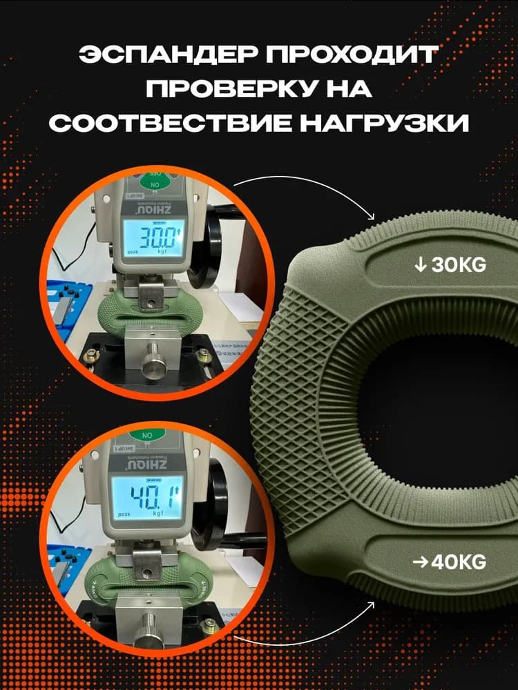 Эспандер кистевой, нагрузка 30кг - 40кг, двойной - 3