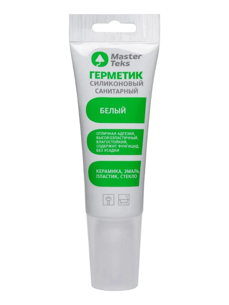 Силиконовый герметик универсальный MasterTeks прозрачный тюбик 40 мл - 1