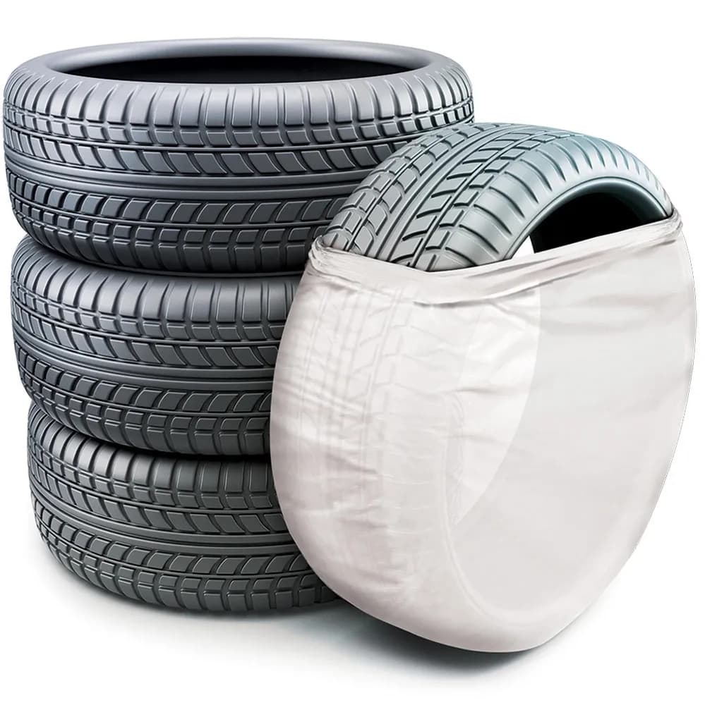 Пакет для шин 108 см*108 см белый, комплект 4 шт - 1