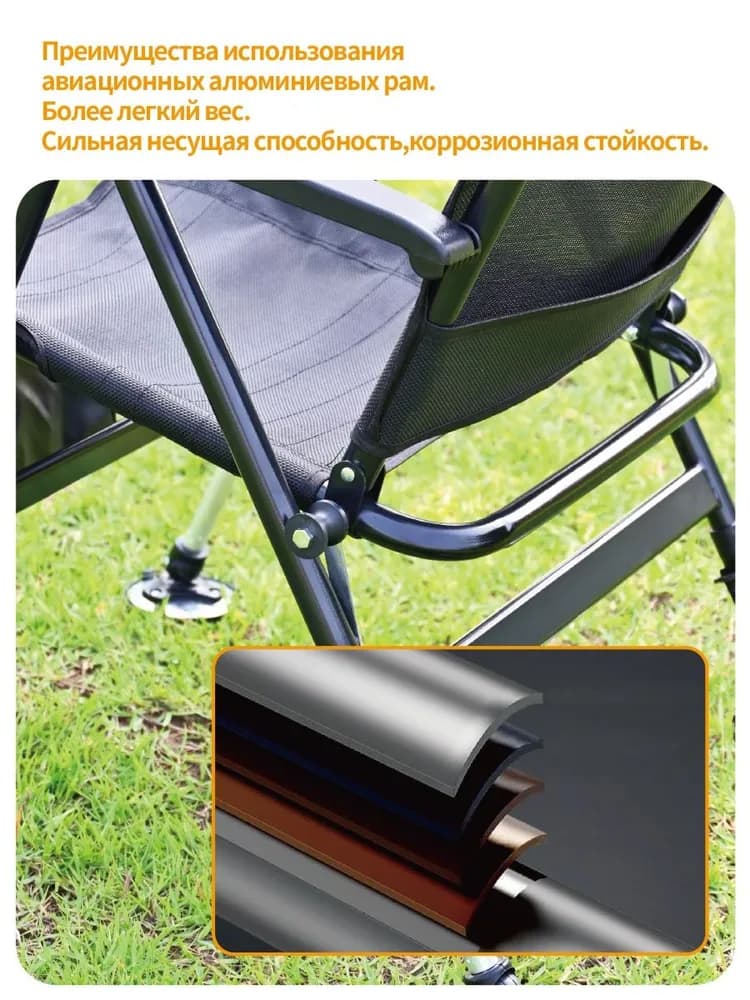 Стул складной туристический63X50X95CM см - 2