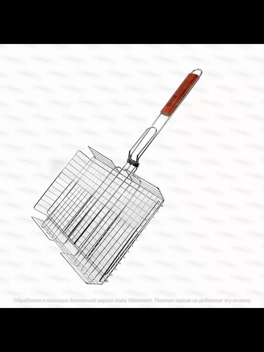 Решетка для мангала гриля барбекю 34х22 см с рожками - 3