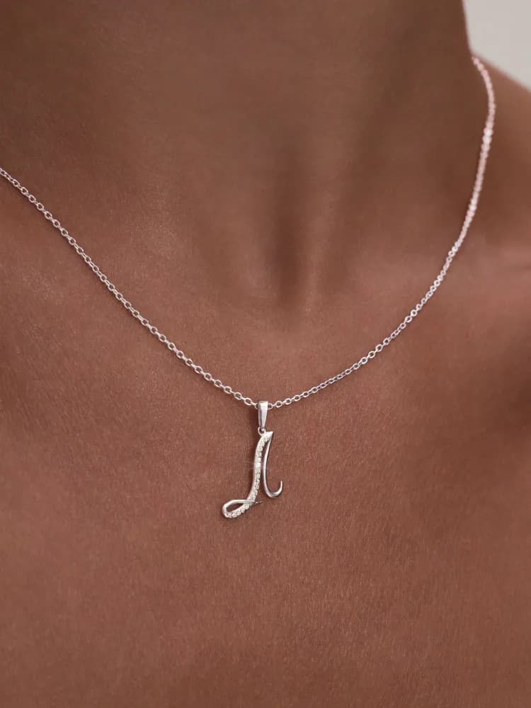 Подвеска на шею серебро 925 буква Л - 1