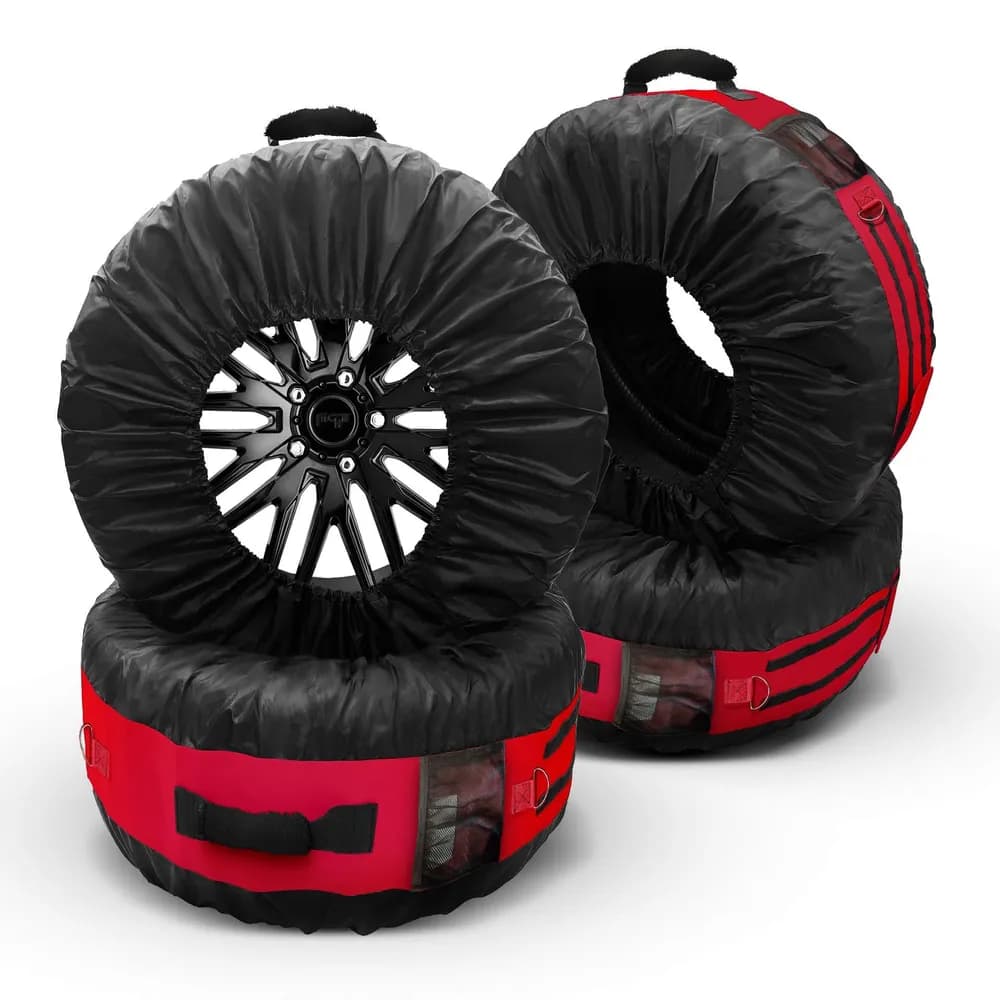 Чехлы для хранения автомобильных колёс и шин 4 шт., высокопрочные, универсальные от 17" до 22" диаметром до 890мм - 1