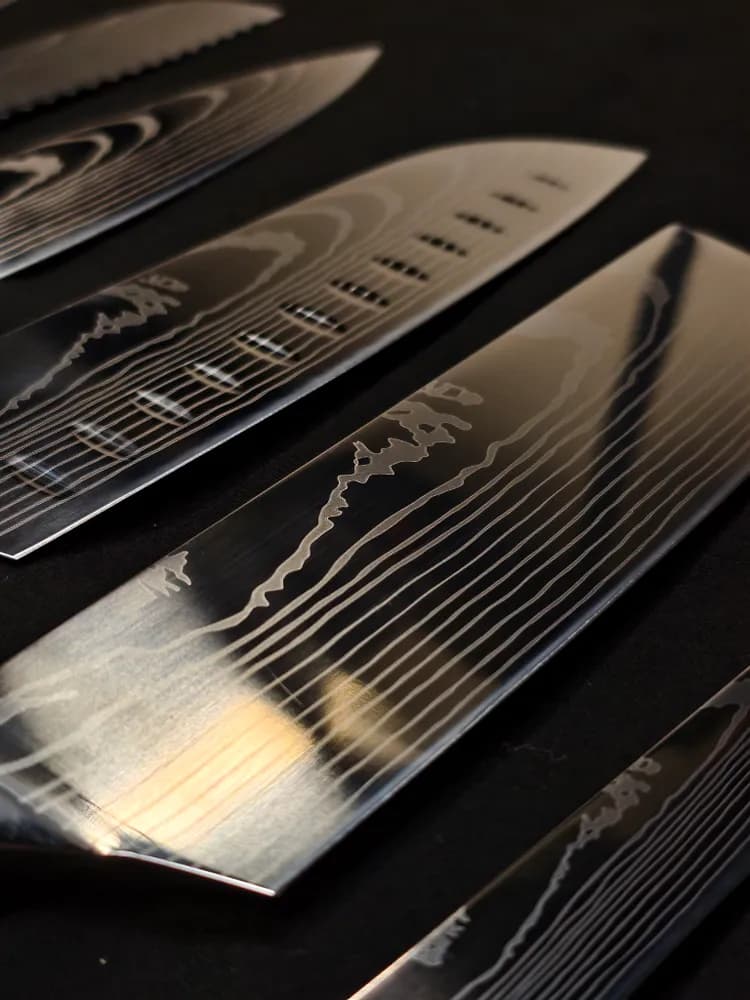 Набор профессиональных кухонных профессиональных ножей,8 штук - 2