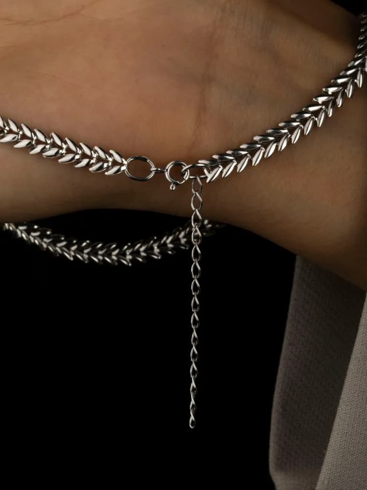 Цепь женская серебряная - 4