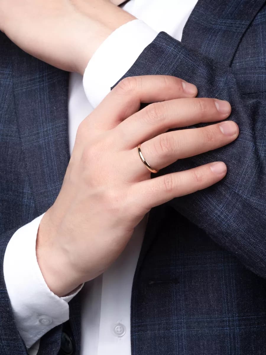 Кольцо обручальное золотое - 3