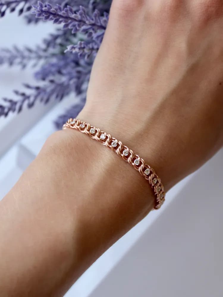 браслет Арабский бисмарк с камнями - 1