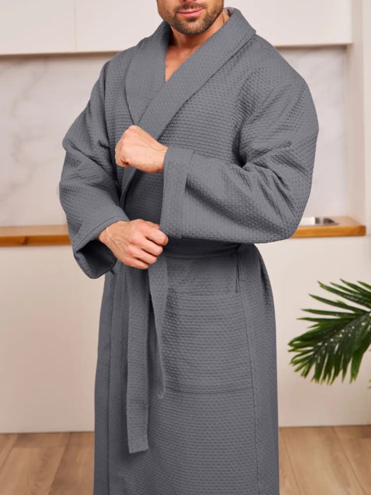 Халат ROYAL MARINA вафельный мужской домашний - 1