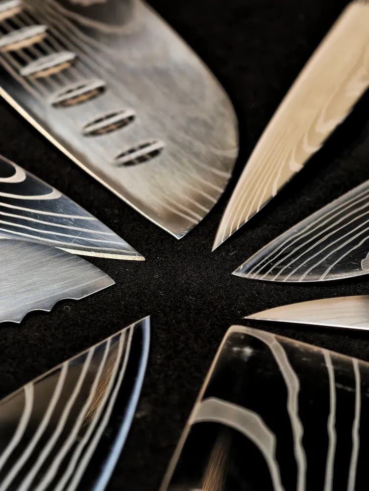 Набор профессиональных кухонных профессиональных ножей,8 штук - 4